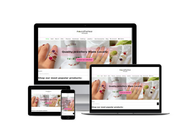Online-shop website, responsive design for handmade products shop